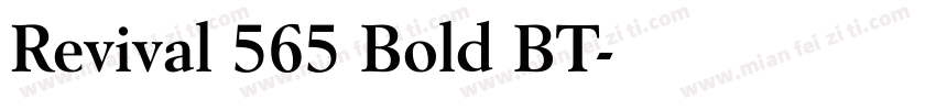 Revival 565 Bold BT字体转换